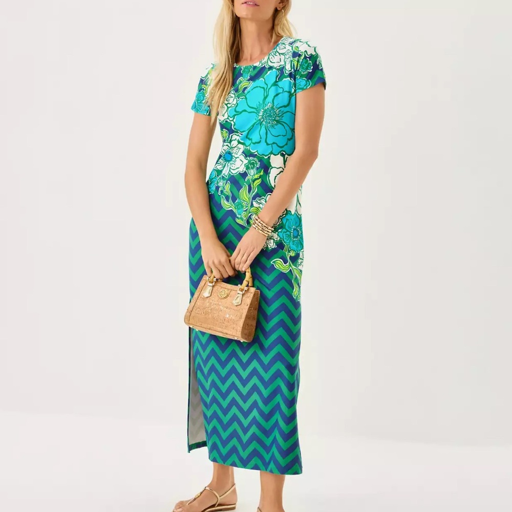 NWT Lilly Pulitzer CHILLYLILLY KADEN MAXI UPF 50+ “Starlight” MSRP $248 sz LG